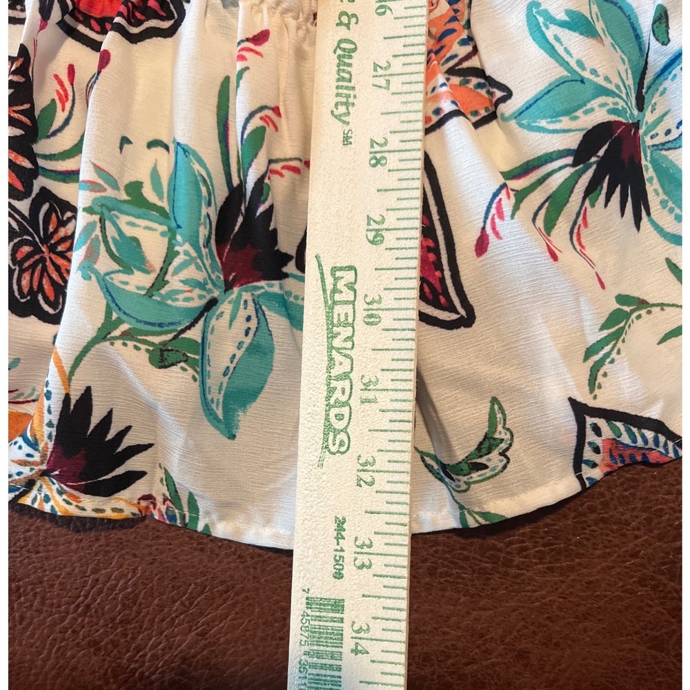 Baltic Born Tally Mini Dress Off White Multi Print Floral Balloon Sleeve NWT M - Picture 4 of 6